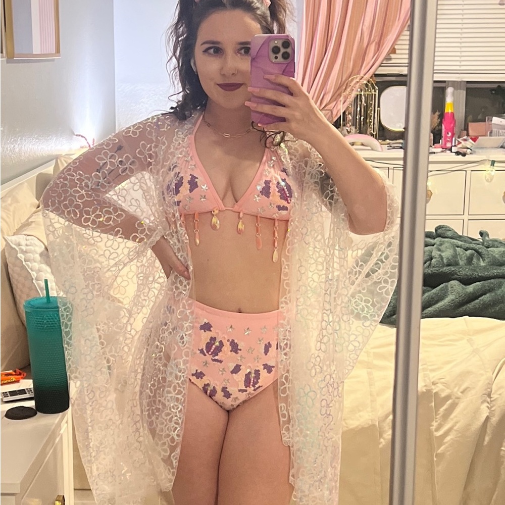 The Lumi Shop Butterfly 2 piece and Kimono Rave Set
